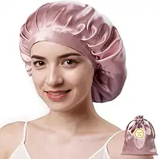 Kaome 100% Mulberry Silk Bonnet for Sleeping Women