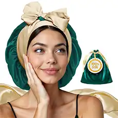 Real Silk Bonnet for Sleeping Women with Curly