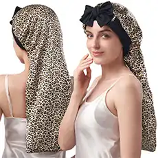 Pure Mulberry Silk Bonnet for Long Hair