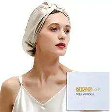ZIMASILK 100% 22 Momme Mulberry Silk Bonnet